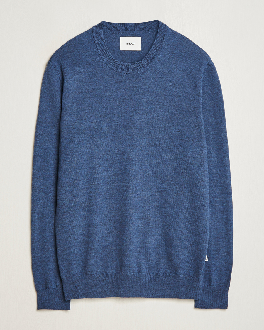 Uomini | Maglieria | NN07 | Ted Merino Crew Neck Pullover Bearing Sea
