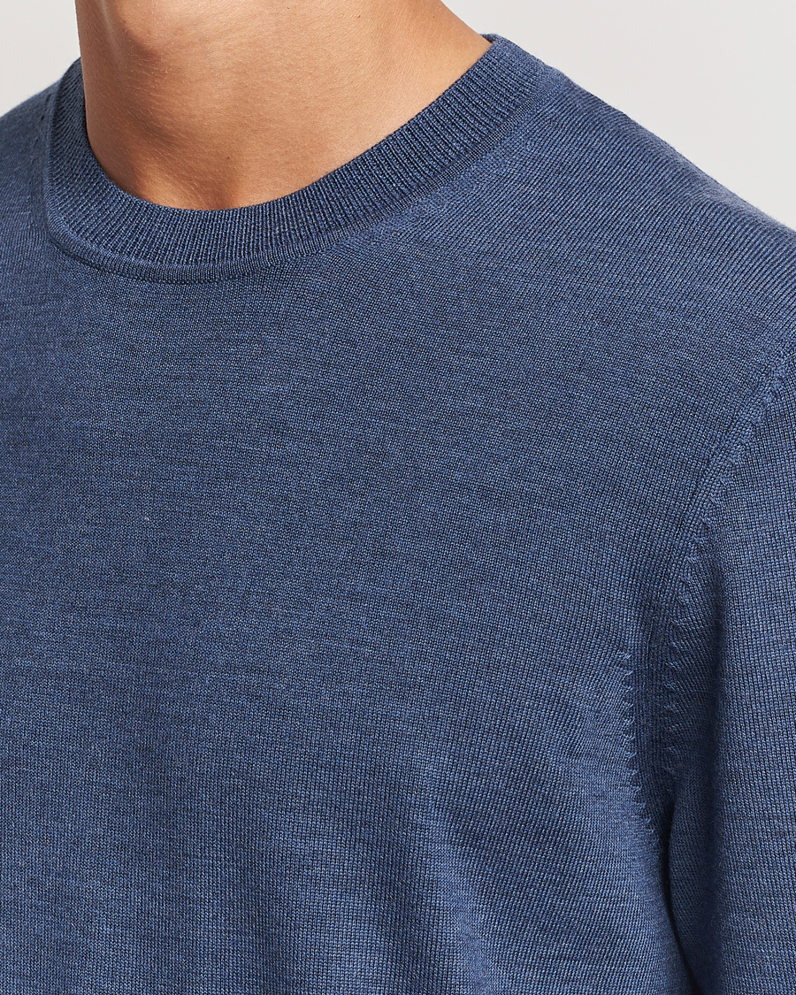 Uomini | Maglieria | NN07 | Ted Merino Crew Neck Pullover Bearing Sea