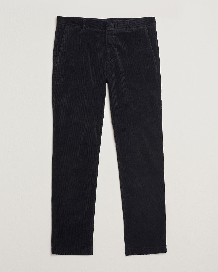 Uomini | Pantaloni | NN07 | Theo Regular Fit Corduroy Chinos Black