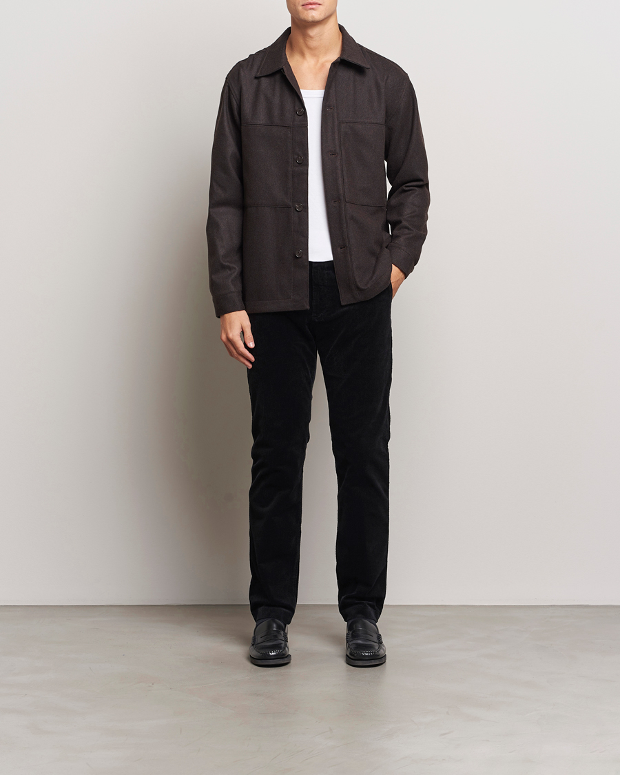 Uomini | Pantaloni | NN07 | Theo Regular Fit Corduroy Chinos Black
