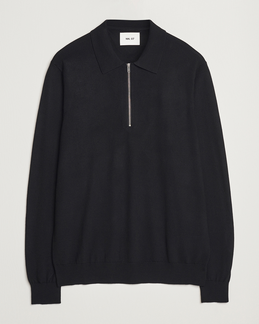 Uomini | Maglieria | NN07 | Sergio Half Zip Black