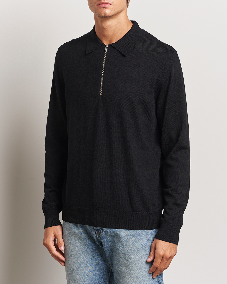 Uomini | Maglieria | NN07 | Sergio Half Zip Black