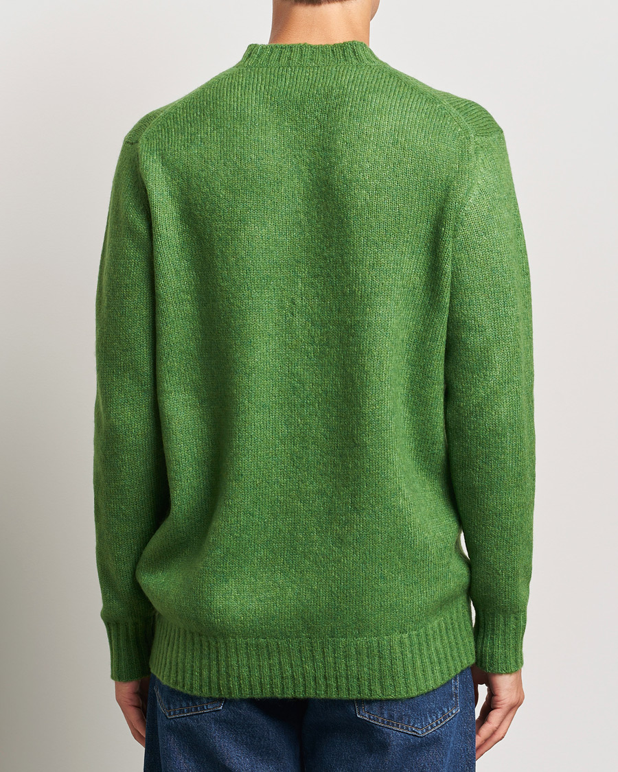 Uomini | Maglieria | NN07 | Lee Brushed Wool Crew Neck Kale Green