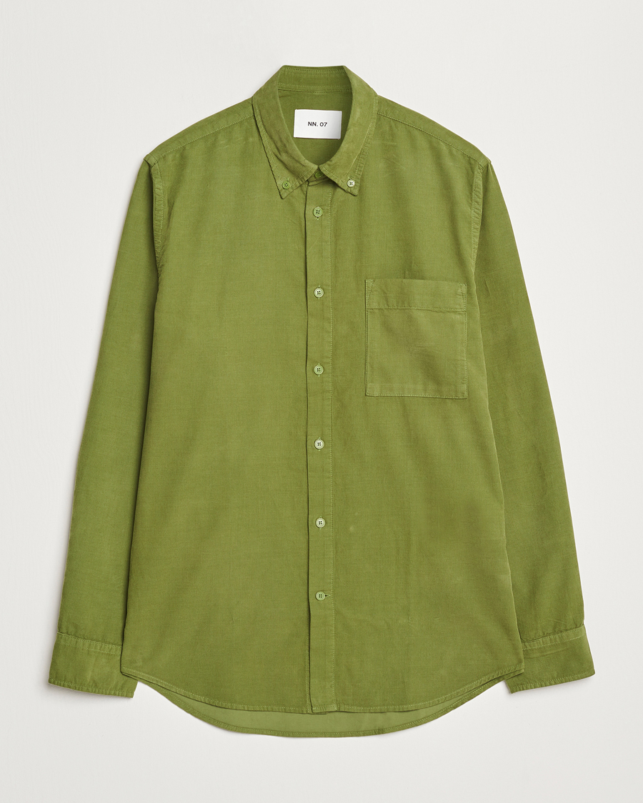 Uomini | Camicie | NN07 | Arne Baby Cord Shirt Cedar Green