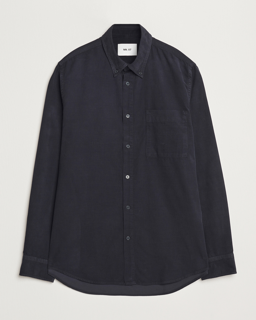 Uomini | Camicie | NN07 | Arne Baby Cord Shirt Black