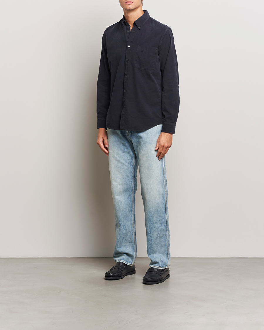 Uomini | Camicie | NN07 | Arne Baby Cord Shirt Black