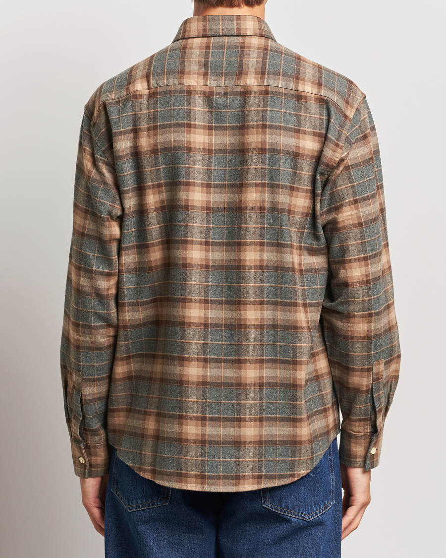 Uomini | Camicie | NN07 | Deon Flannel Checked Shirt Rust Red