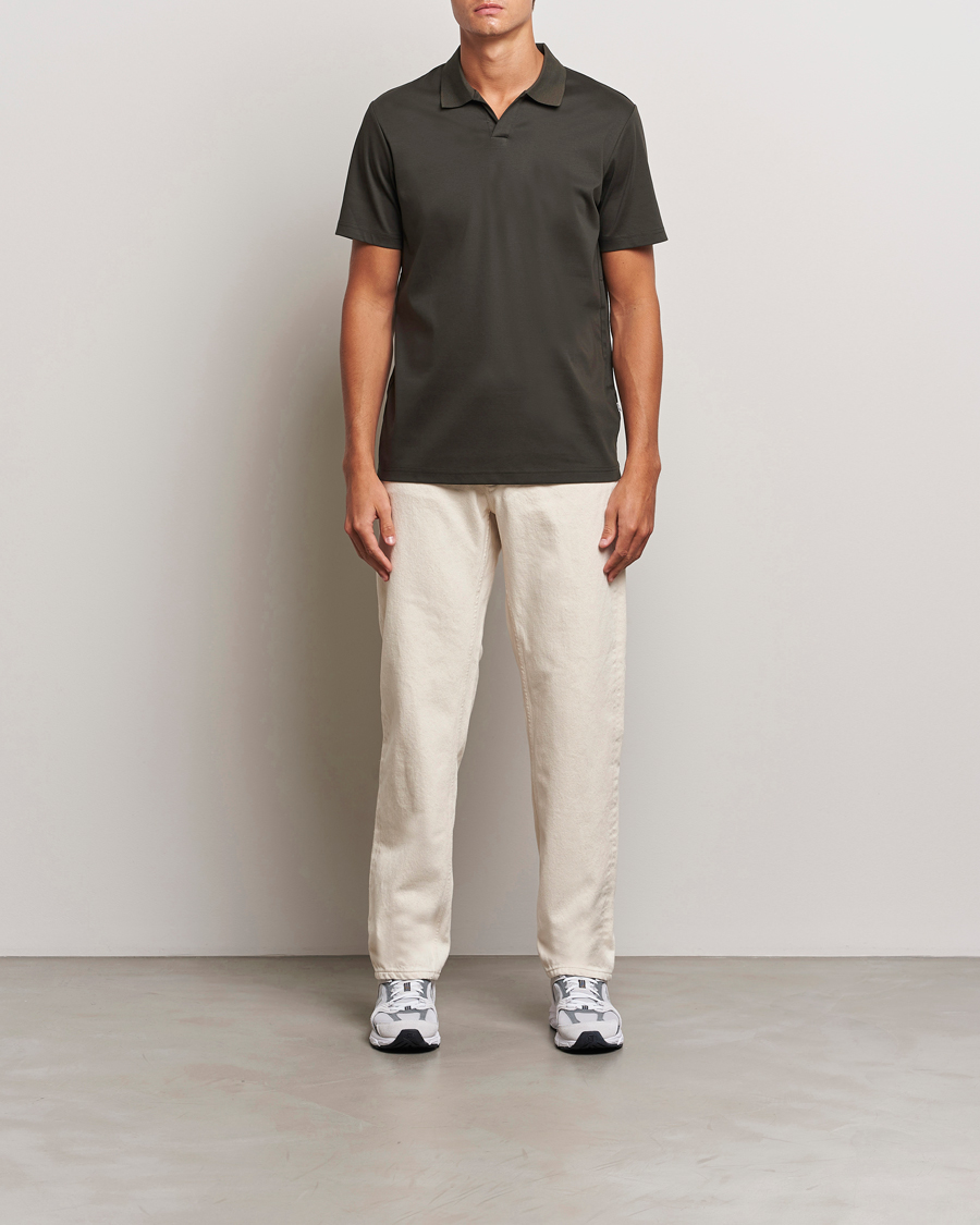 Uomini | Polo | NN07 | Paul Mercerized Polo Dark Army