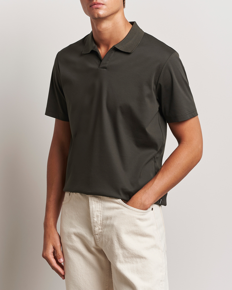 Uomini | Polo | NN07 | Paul Mercerized Polo Dark Army