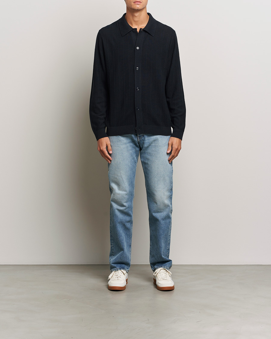 Uomini | Maglieria | NN07 | Thor Knitted Cardigan Navy Blue