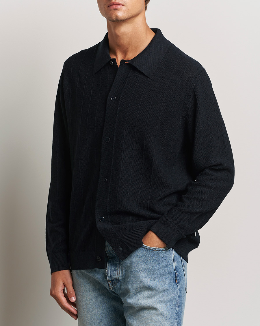 Uomini | Maglieria | NN07 | Thor Knitted Cardigan Navy Blue