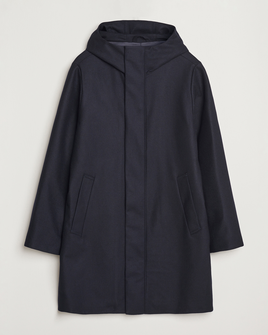 Uomini | Giacche | NN07 | Knox Hooded Coat Navy Blue