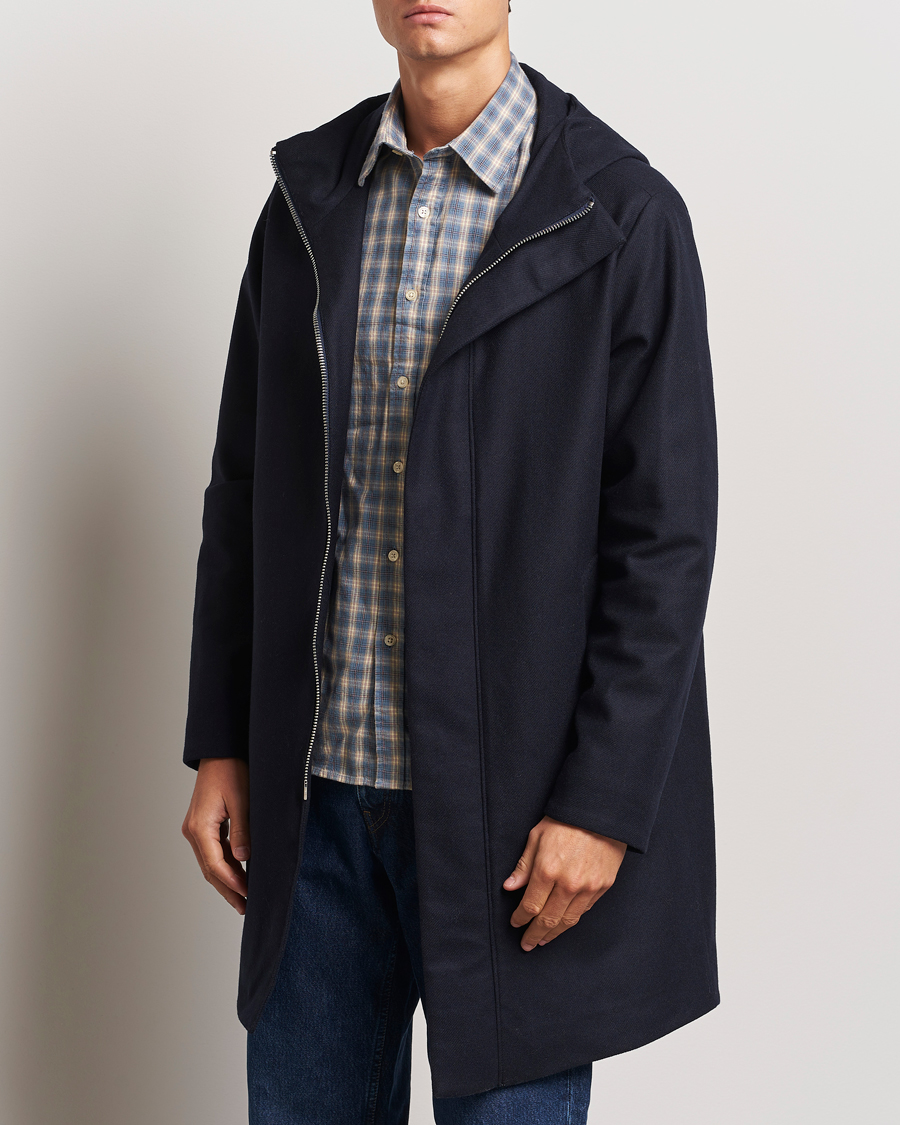 Uomini | Giacche | NN07 | Knox Hooded Coat Navy Blue