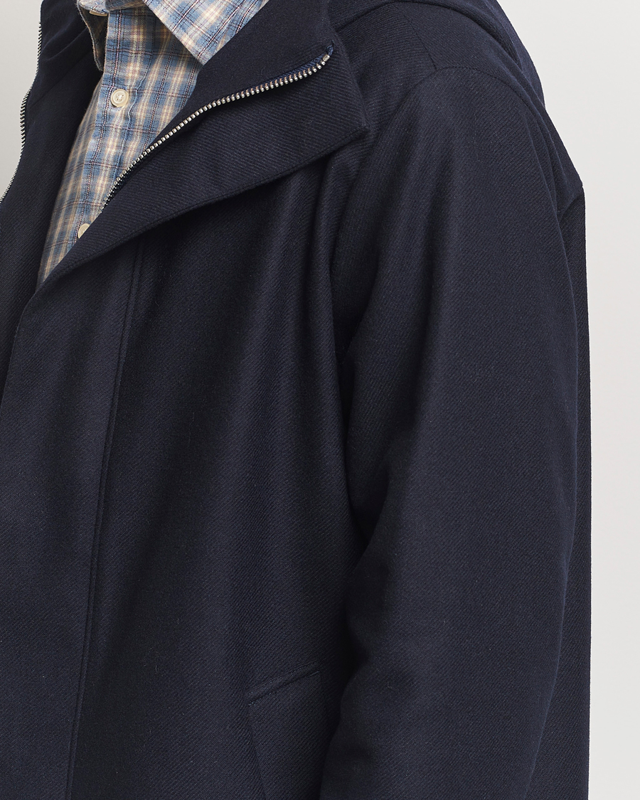 Uomini | Giacche | NN07 | Knox Hooded Coat Navy Blue