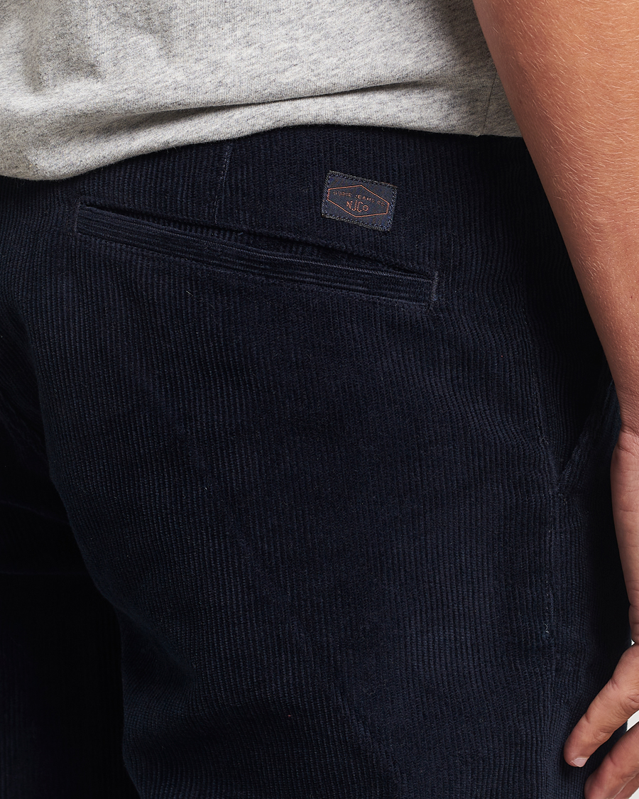 Uomini | Pantaloni | Nudie Jeans | Easy Alvin Corduroy Pants Navy