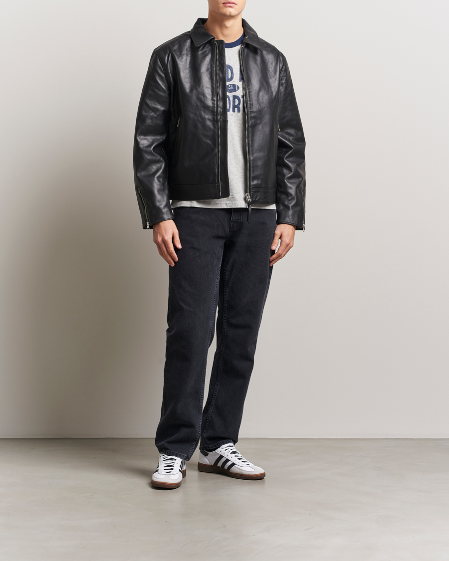 Uomini | Giacche | Nudie Jeans | Eddy Rider Leather Jacket Black