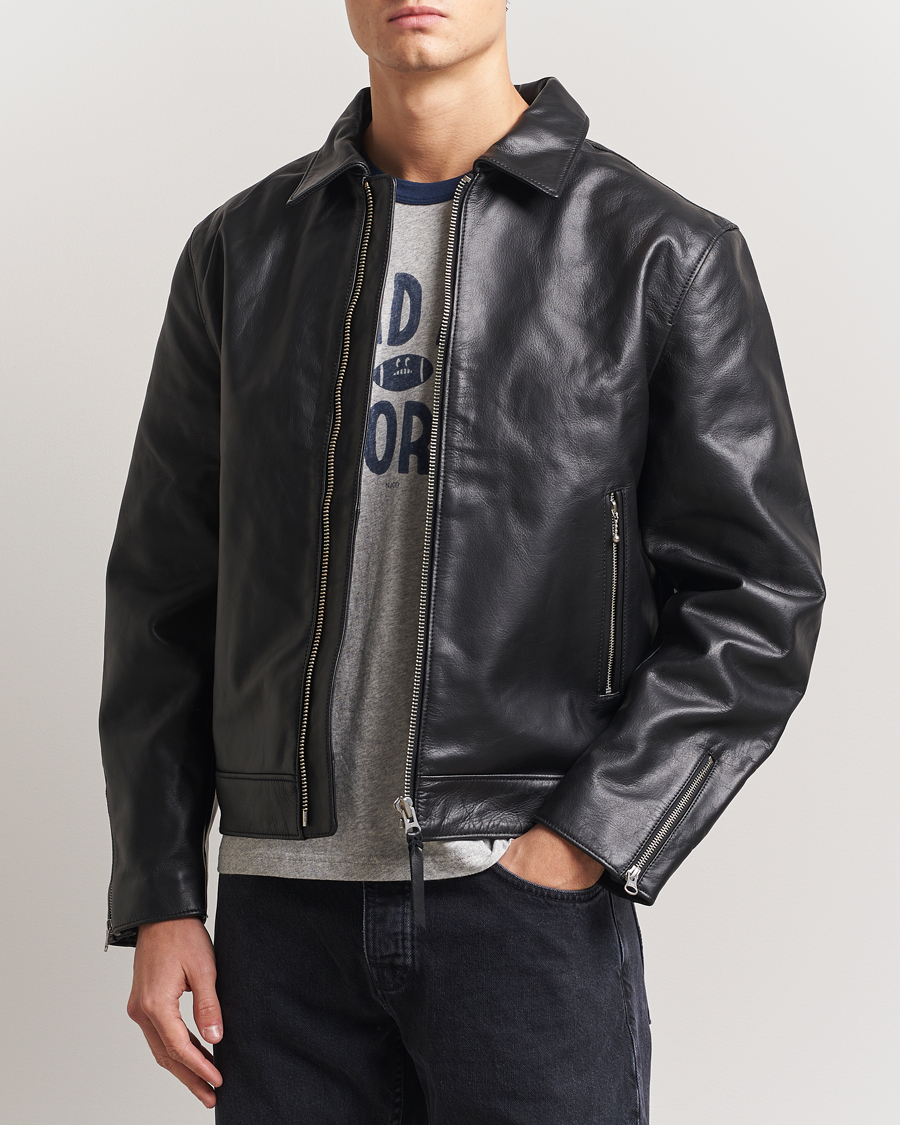 Uomini | Giacche | Nudie Jeans | Eddy Rider Leather Jacket Black