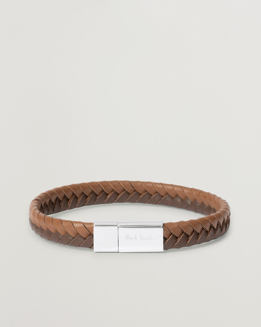 Uomini | Paul Smith Two Tone Leather Bracelet Brown | Paul Smith | Two Tone Leather Bracelet Brown