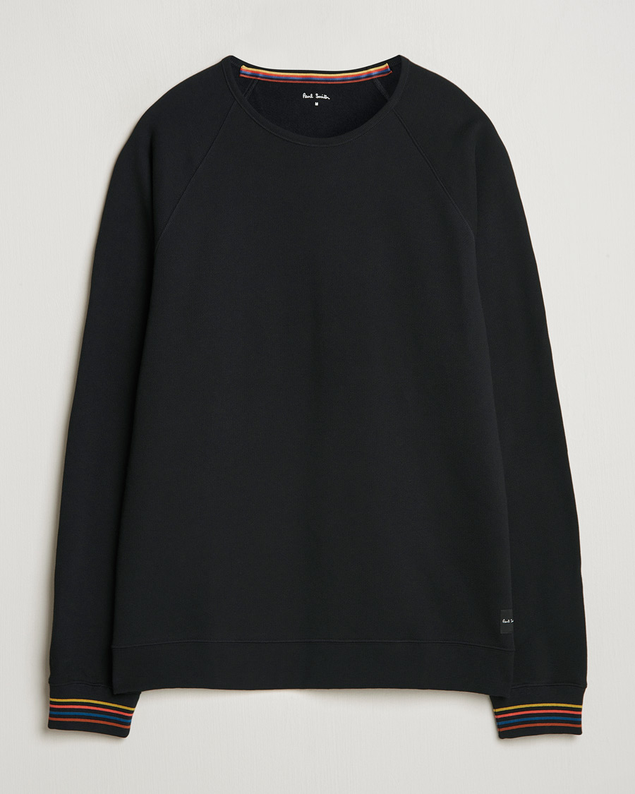Uomini | Maglieria | Paul Smith | Artist Rib Crew Neck Sweatshirt Black