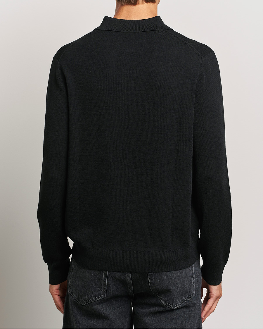 Uomini | Maglieria | Paul Smith | Merino Knitted Polo Black