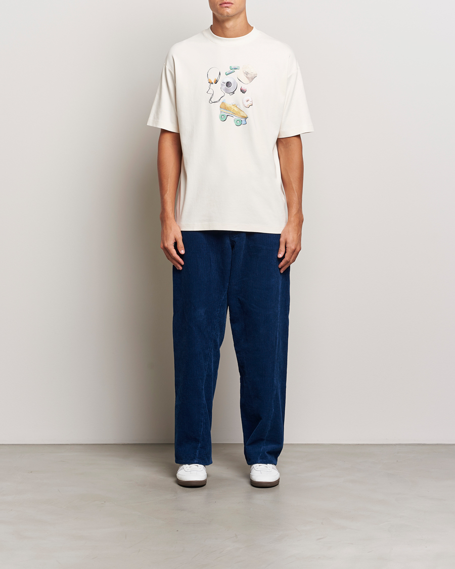 Uomini | T-shirt | Drôle de Monsieur | Balade Printed T-Shirt Cream