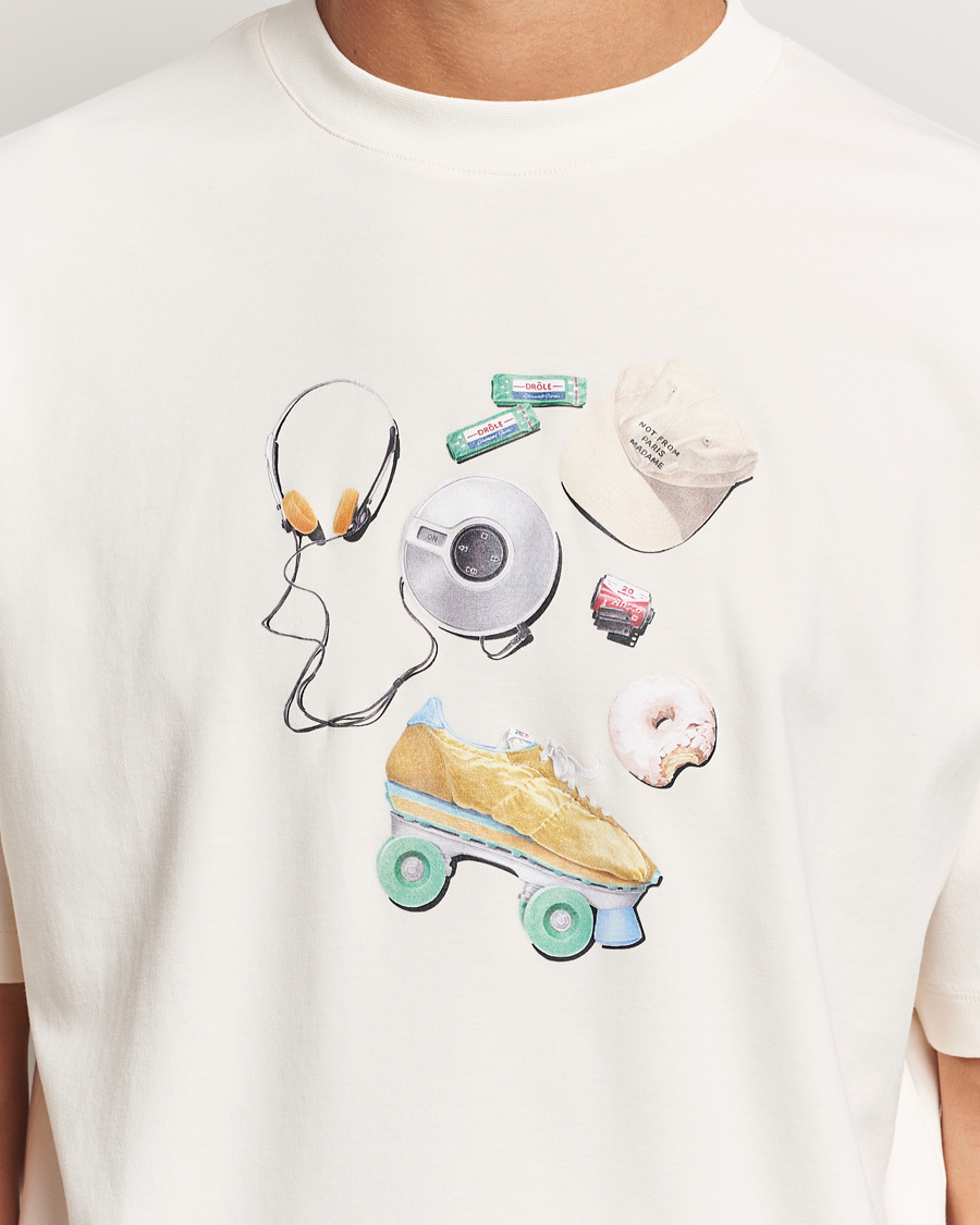 Uomini | T-shirt | Drôle de Monsieur | Balade Printed T-Shirt Cream