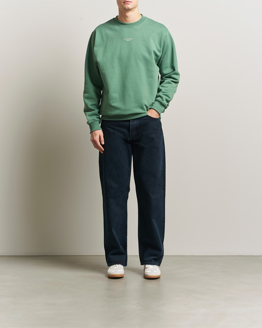 Uomini | Maglieria | Drôle de Monsieur | Classic Slogan Sweatshirt Water Green