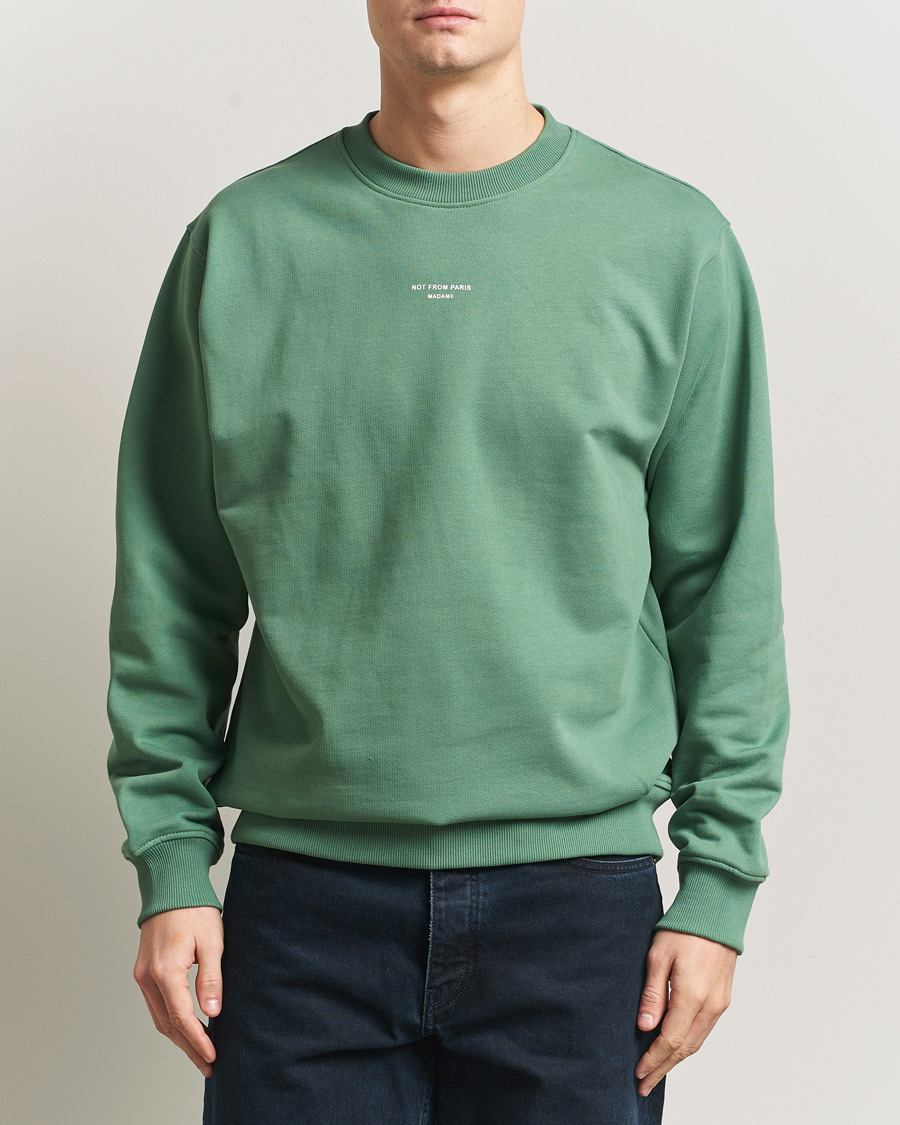 Uomini | Maglieria | Drôle de Monsieur | Classic Slogan Sweatshirt Water Green