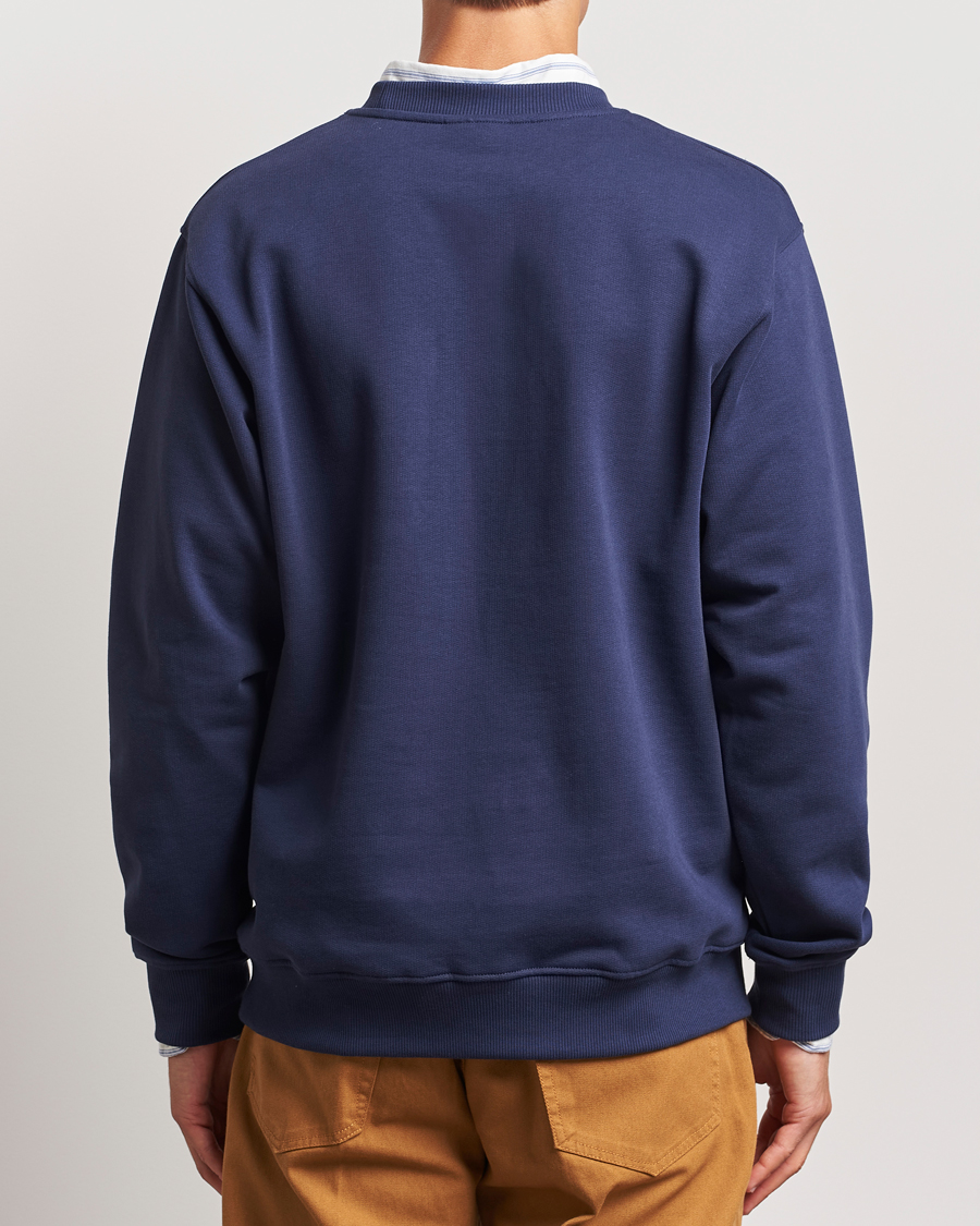 Uomini | Maglieria | Drôle de Monsieur | Flower Slogan Sweatshirt Dark Navy