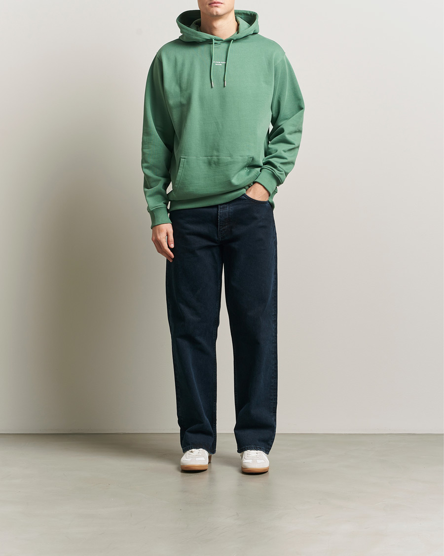 Uomini | Maglieria | Drôle de Monsieur | Classic Slogan Hoodie Water Green