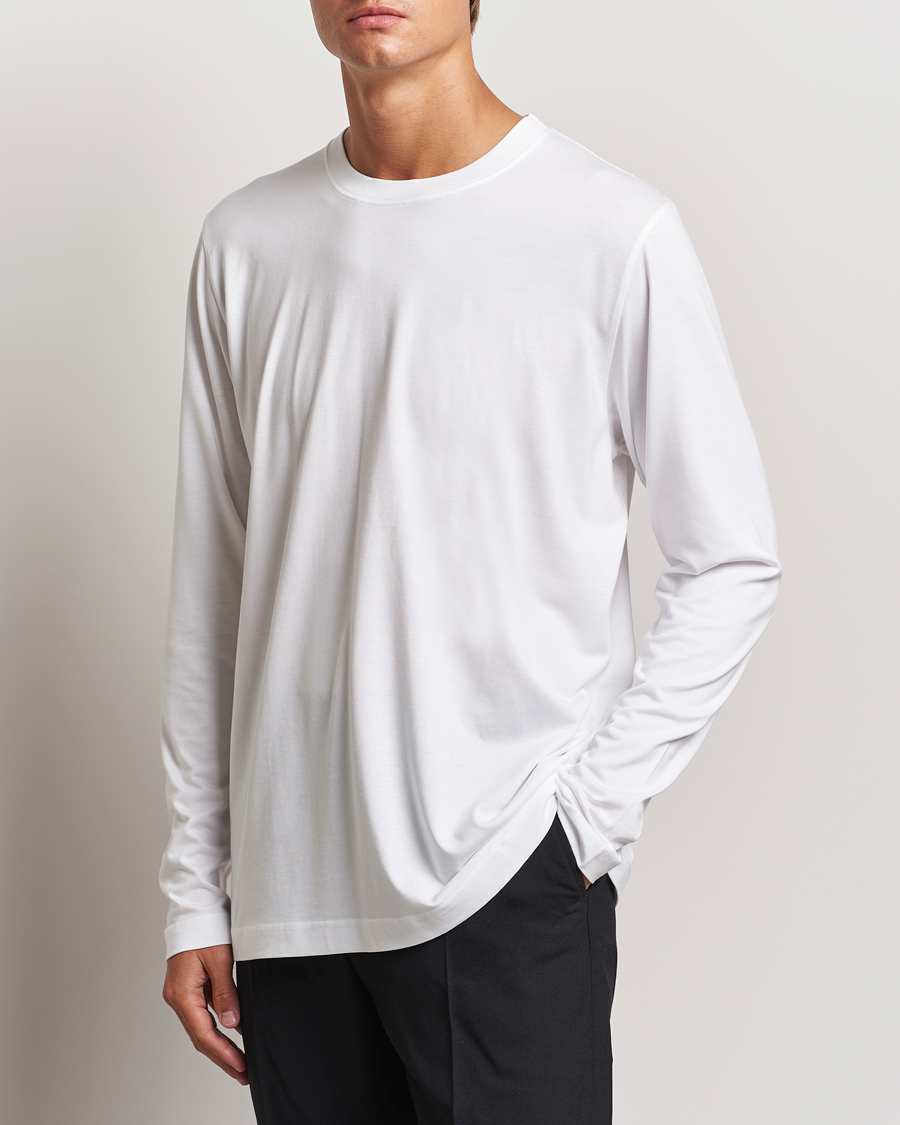Uomini | T-shirt | CDLP | Midweight Long Sleeve T-Shirt White
