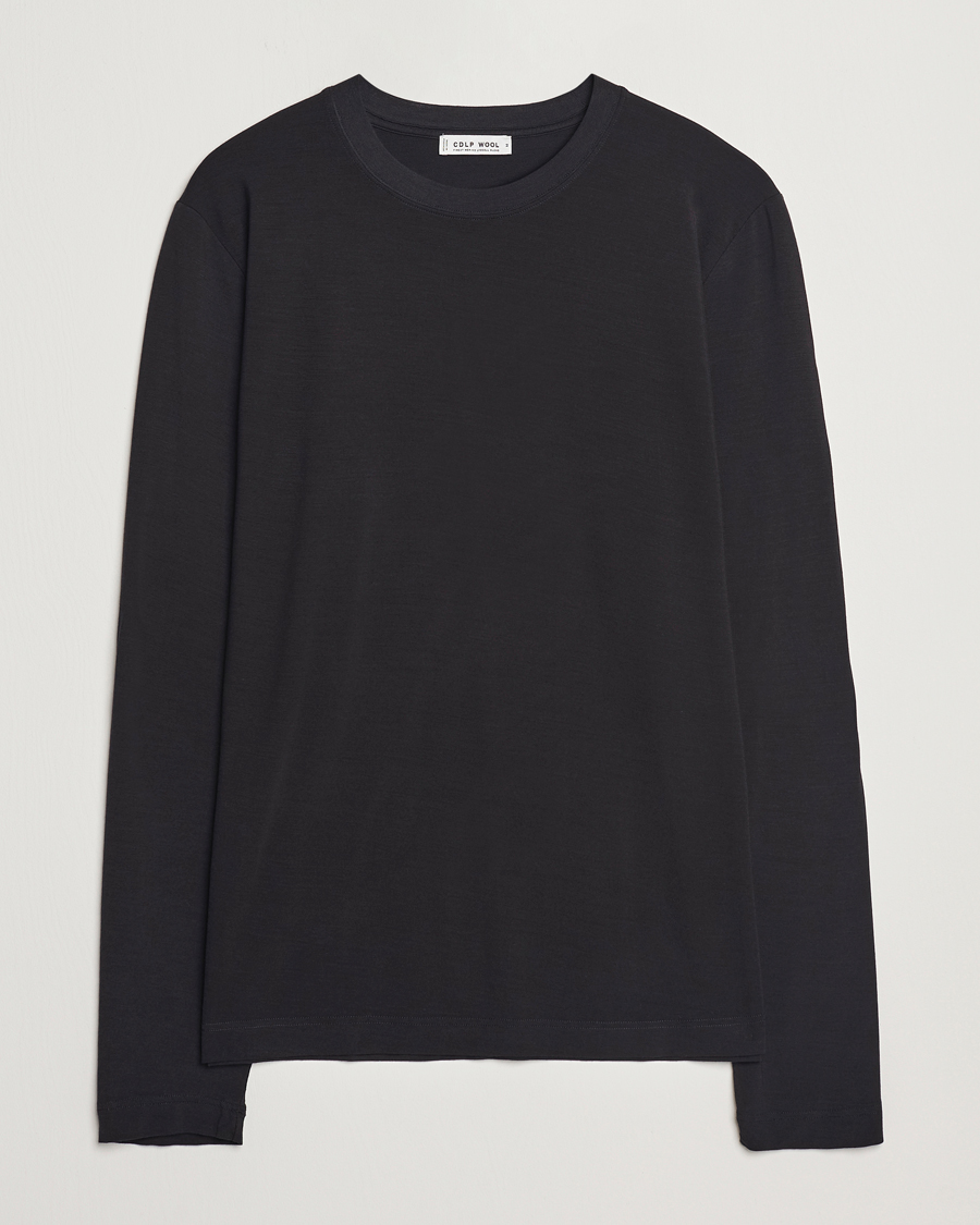 Uomini | T-shirt | CDLP | Wool Long Sleeve T-Shirt Black