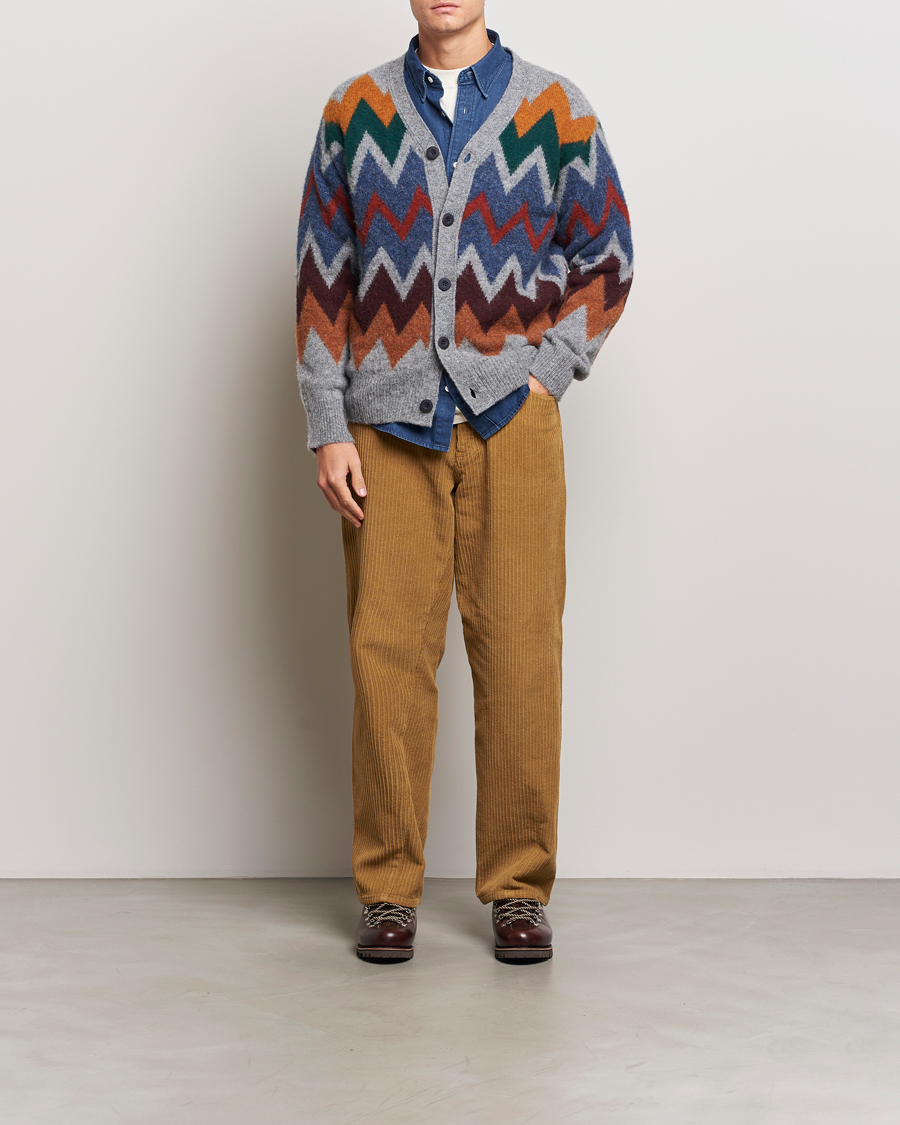 Uomini | Maglieria | Howlin' | Brushed Wool Cardigan Med Grey