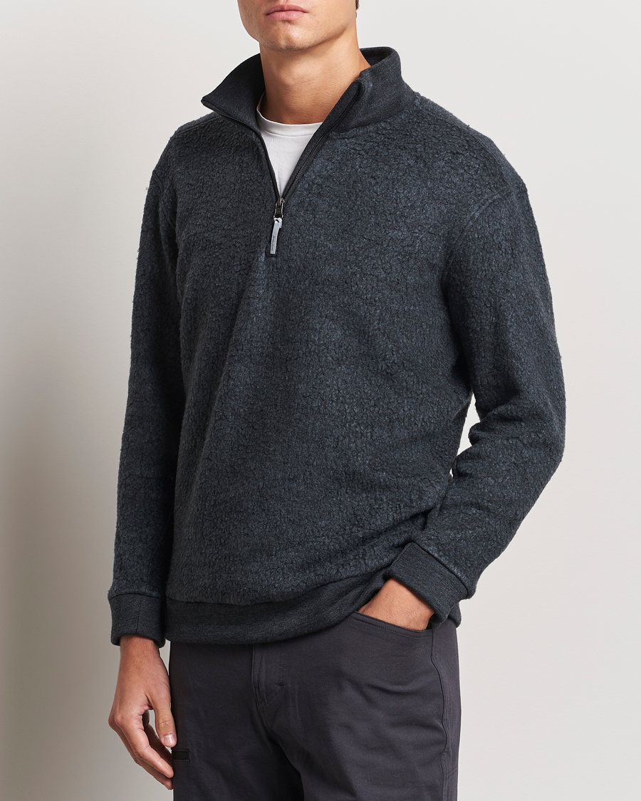 Uomini | Maglieria | Houdini | Alto Merino Half Zip True Black