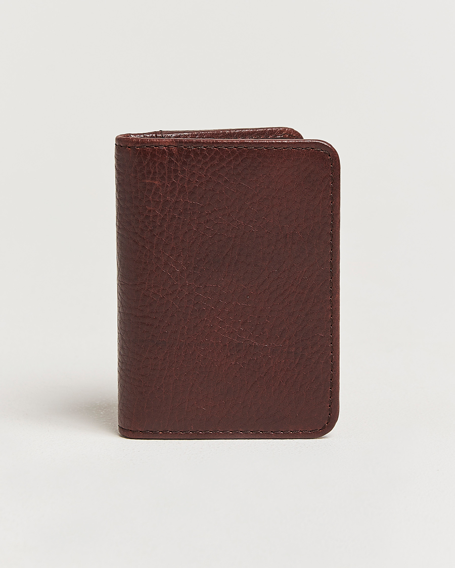 Uomini | Portafogli | Loake Shoemakers | Fenchurch Grained Leather Card Holder Dark Brown