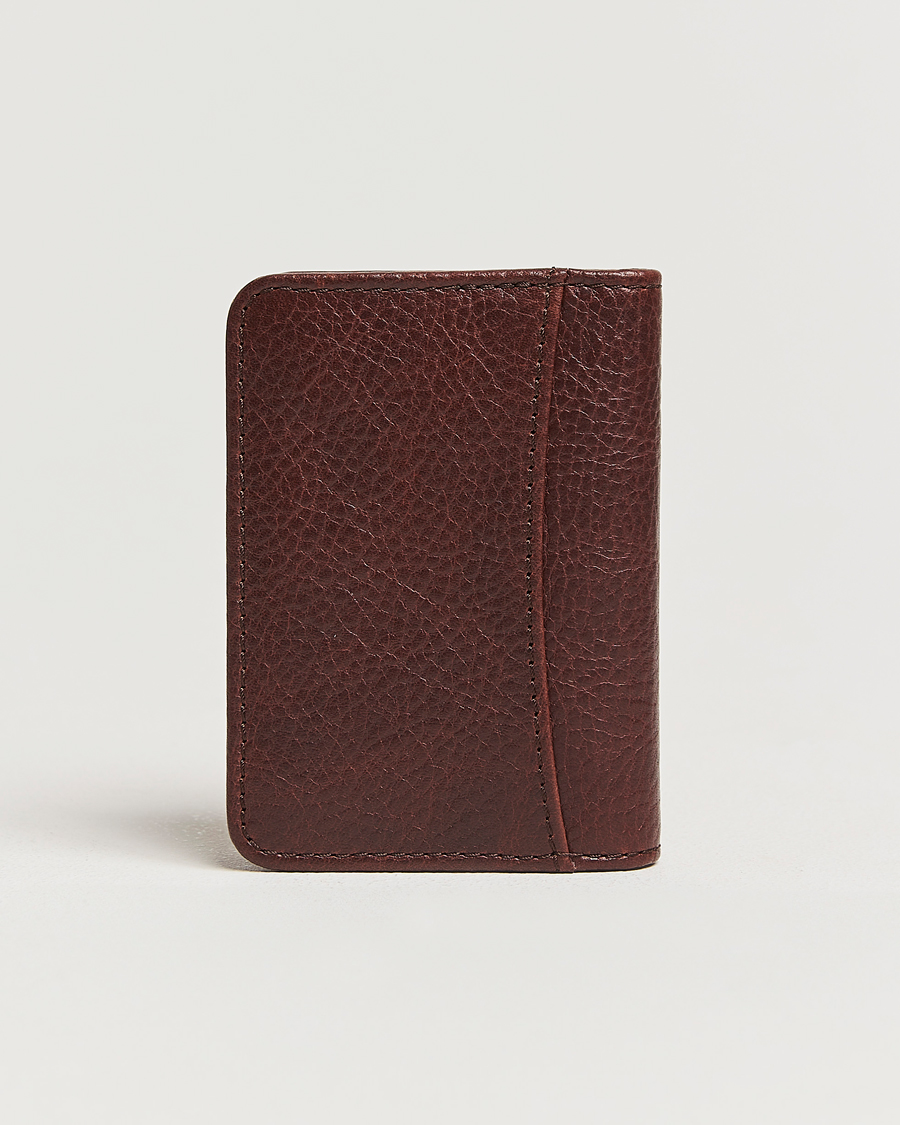 Uomini | Portafogli | Loake Shoemakers | Fenchurch Grained Leather Card Holder Dark Brown