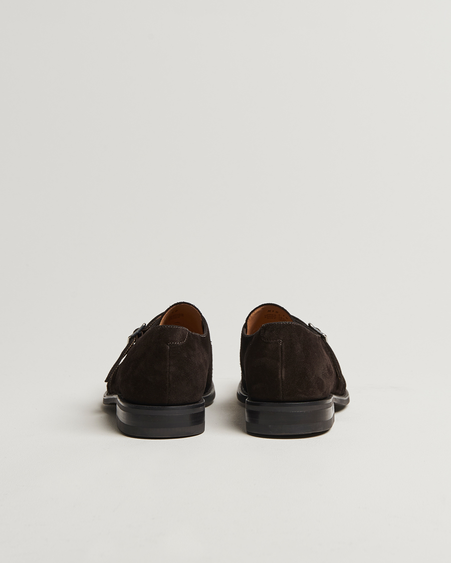 Uomini | Scarpe con cinturino alla caviglia | Loake 1880 | 357 Suede Single Monk Dark Brown