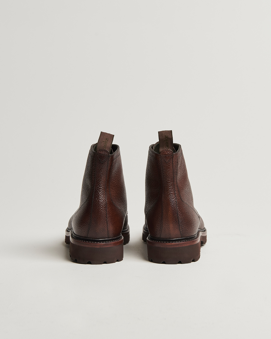 Uomini | Stivali | Loake Shoemakers | Aquarius Grained Lightweight Boot Dark Brown