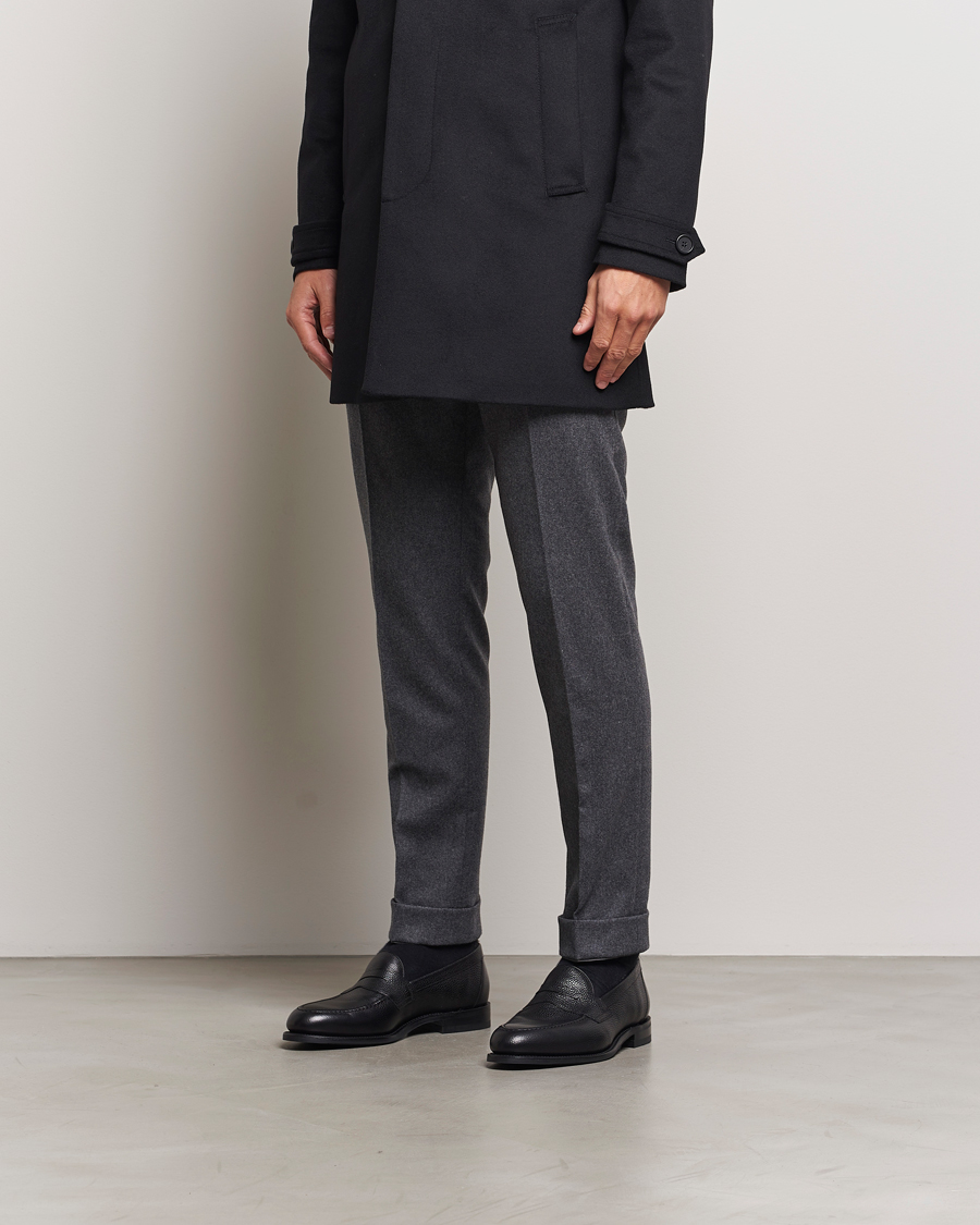 Uomini | Mocassini | Loake Shoemakers | Loake 1880 Imperial Grained Penny Loafer Black
