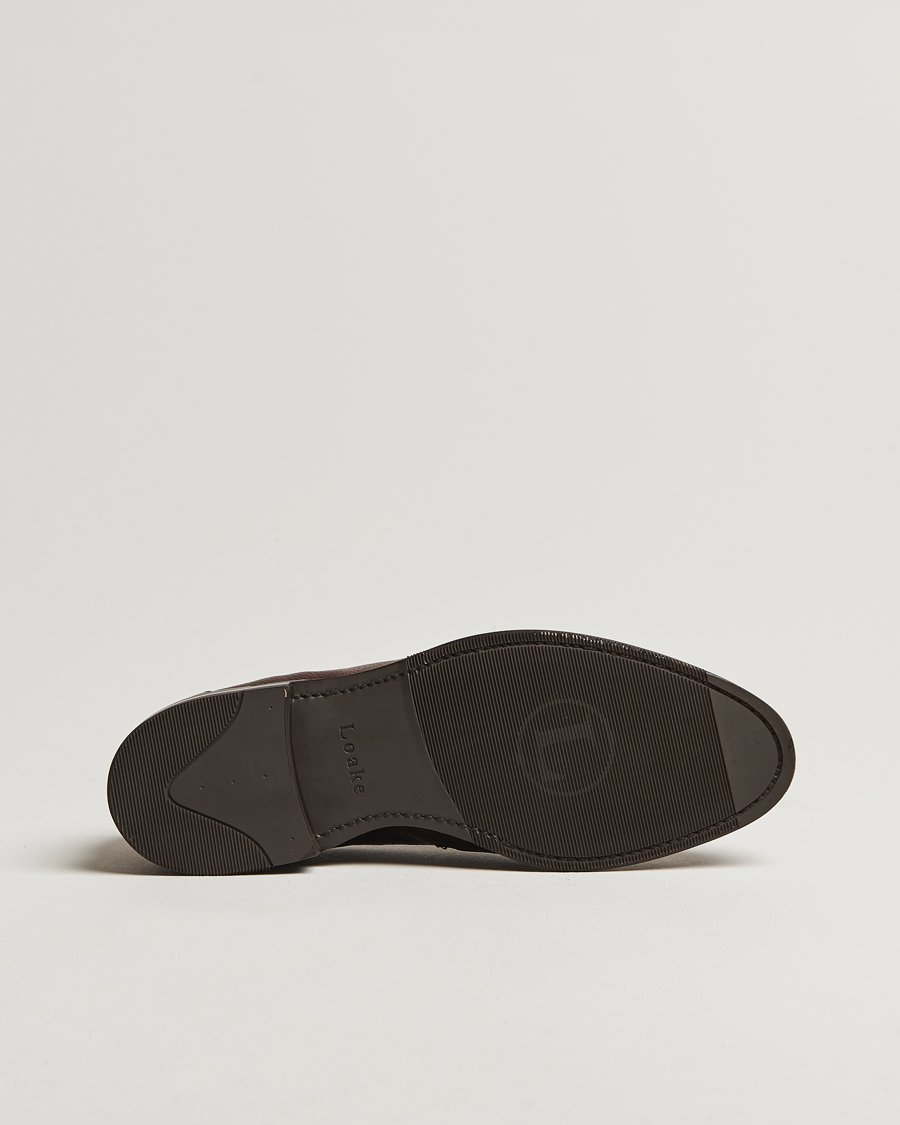 Uomini | Mocassini | Loake Shoemakers | Loake 1880 Imperial Grained Penny Loafer Dark Brown