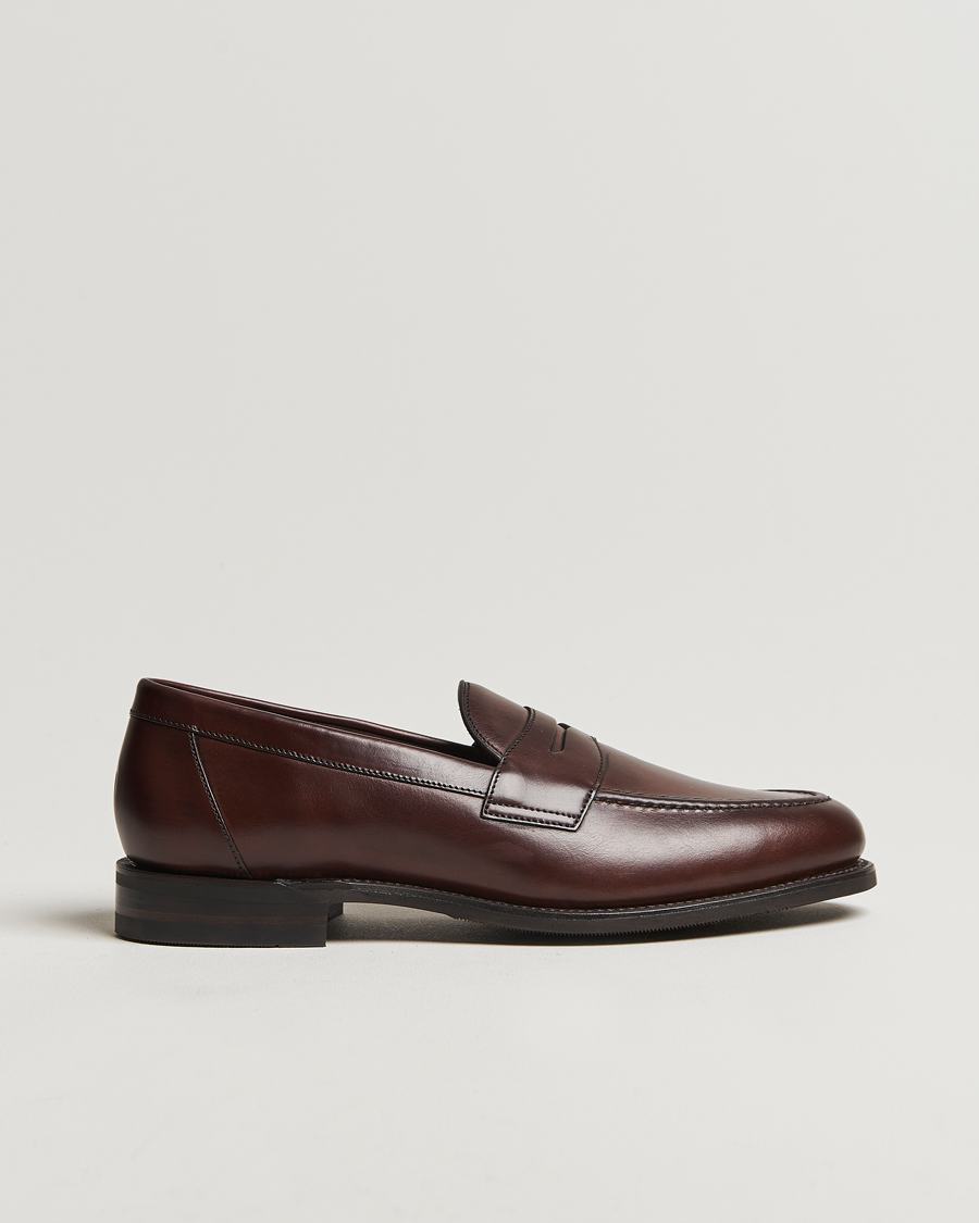 Uomini | Mocassini | Loake Shoemakers | Loake 1880 Imperial Penny Loafer Dark Brown