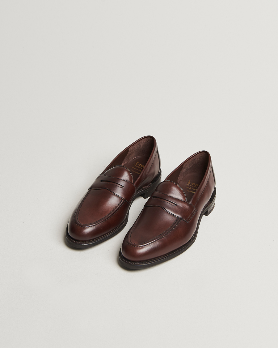 Uomini | Mocassini | Loake Shoemakers | Loake 1880 Imperial Penny Loafer Dark Brown