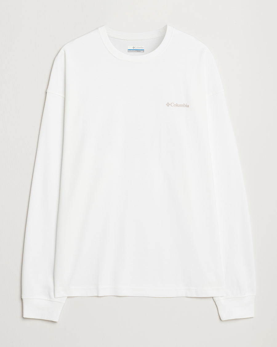 Uomini | T-shirt | Columbia | Duxbery Relaxed Long Sleeve T-Shirt White