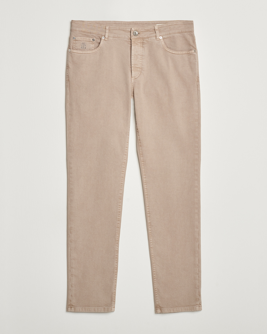 Uomini | Pantaloni | Brunello Cucinelli | Traditional Fit 5-Pocket Pants Beige