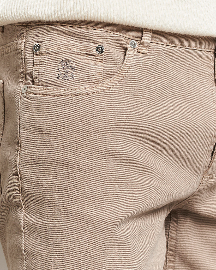 Uomini | Pantaloni | Brunello Cucinelli | Traditional Fit 5-Pocket Pants Beige