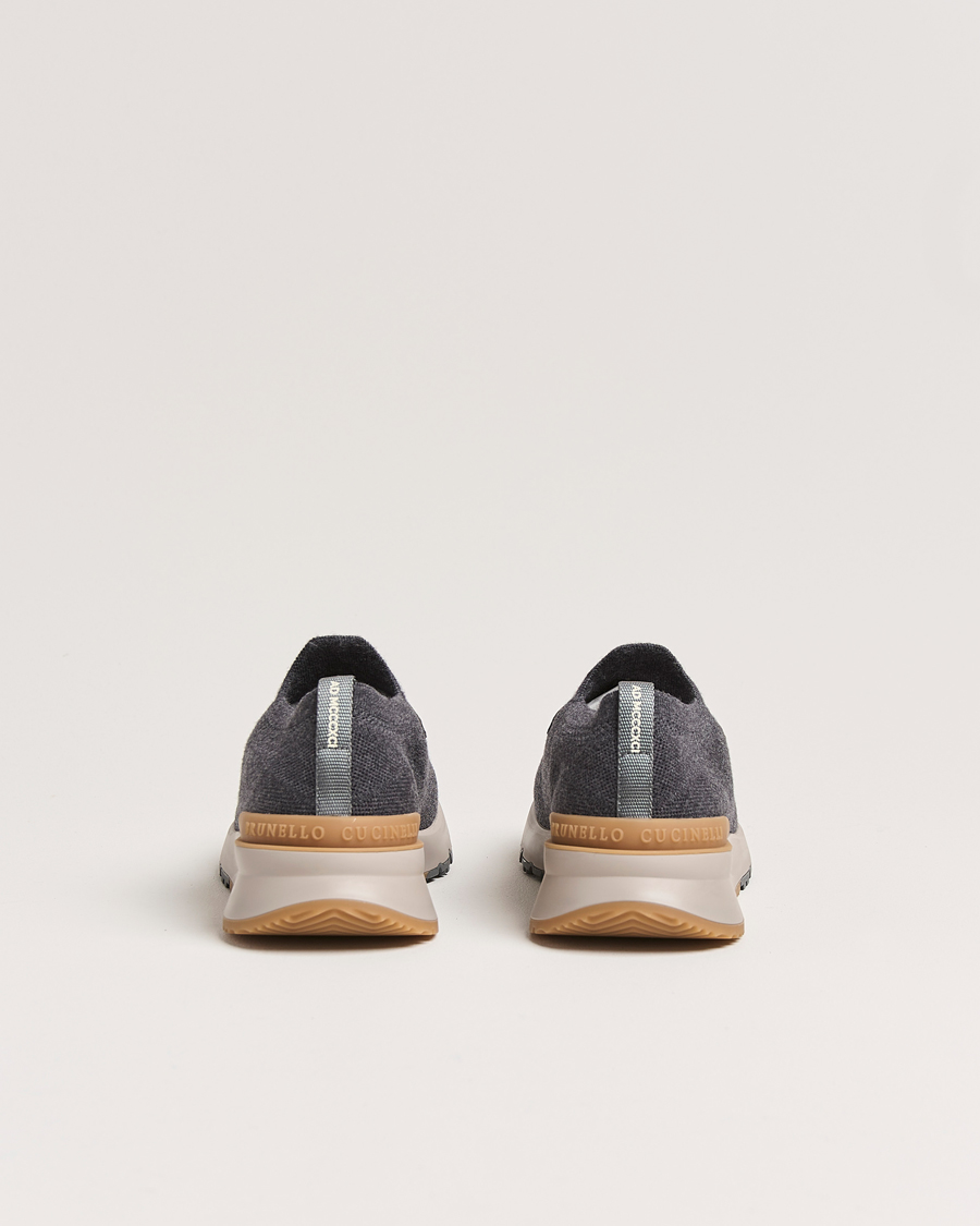 Uomini | Brunello Cucinelli Flannel Running Sneakers Antracite | Brunello Cucinelli | Flannel Running Sneakers Antracite