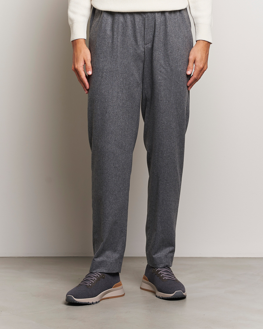 Uomini | Brunello Cucinelli Flannel Running Sneakers Antracite | Brunello Cucinelli | Flannel Running Sneakers Antracite