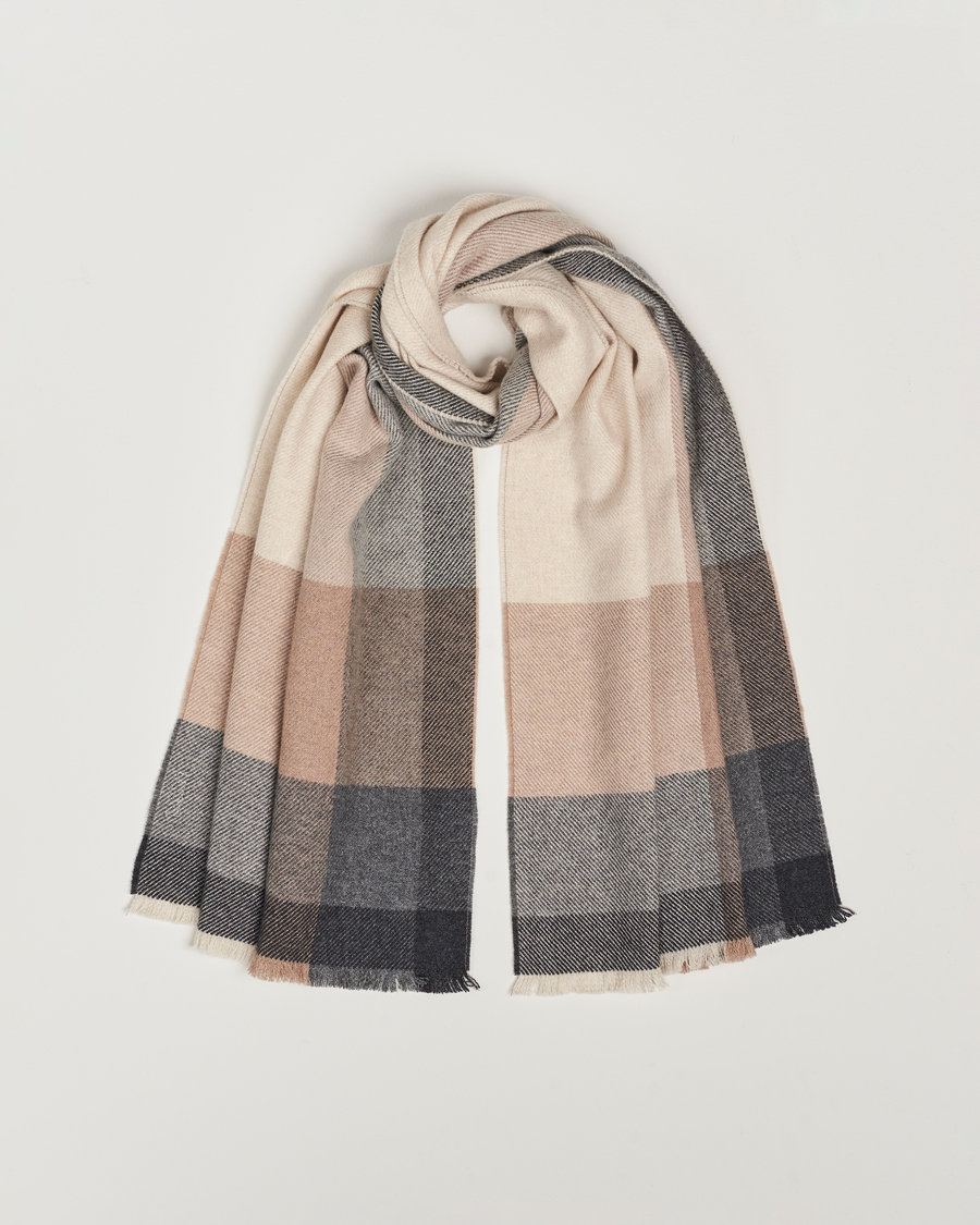 Uomini | Brunello Cucinelli Wool/Cashmere Scarf Grey/Beige | Brunello Cucinelli | Wool/Cashmere Scarf Grey/Beige