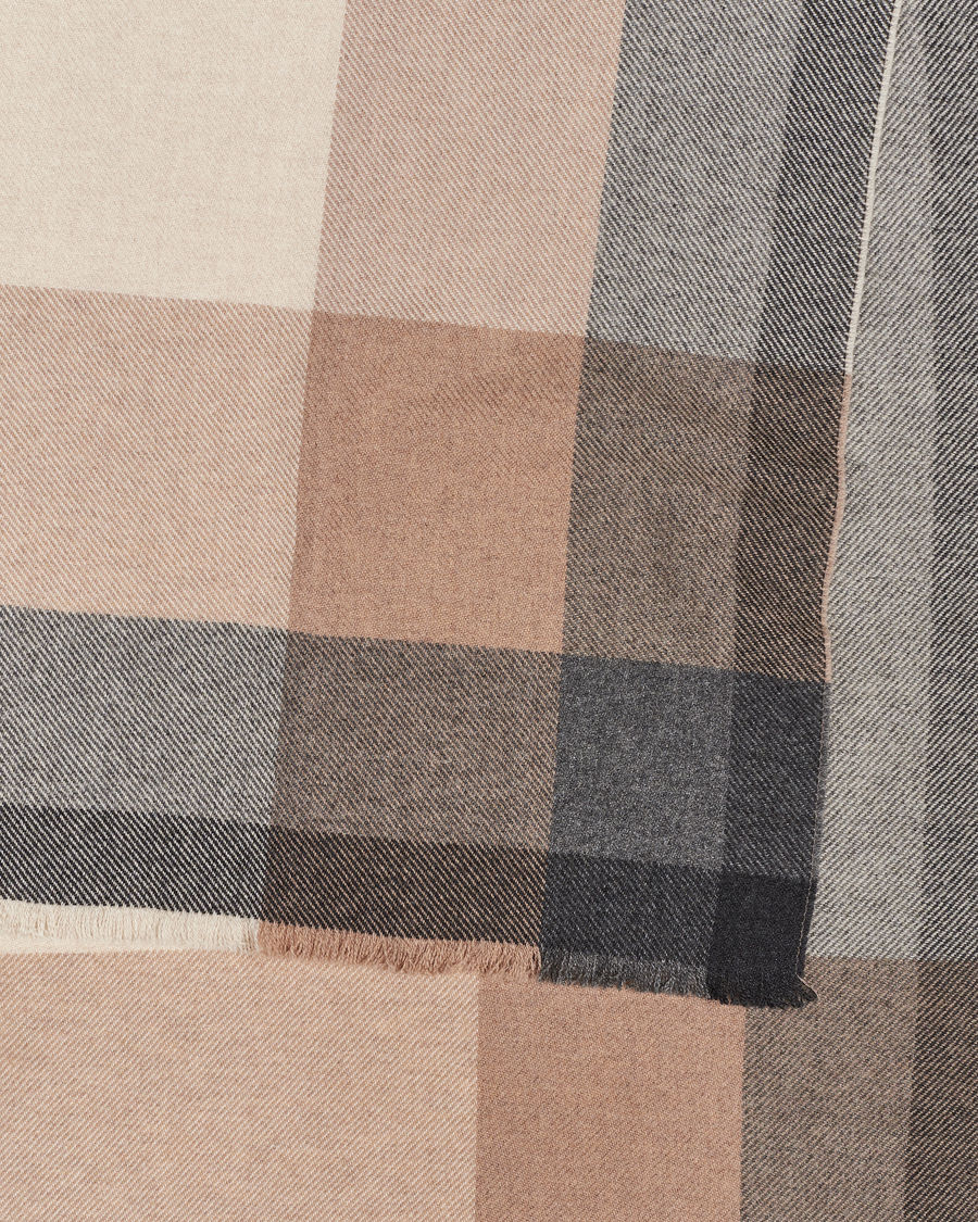 Uomini | Brunello Cucinelli Wool/Cashmere Scarf Grey/Beige | Brunello Cucinelli | Wool/Cashmere Scarf Grey/Beige