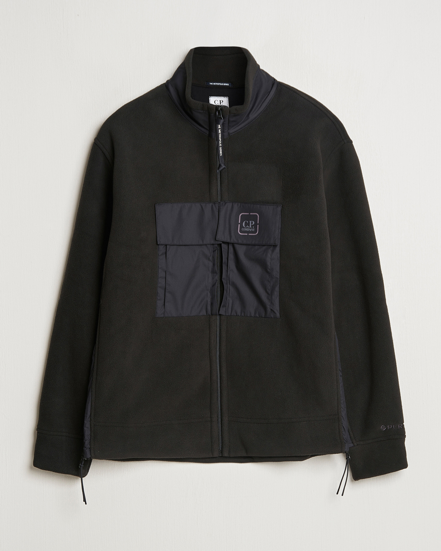 Uomini | Maglieria | C.P. Company | Metropolis Polar Fleece Pertex Zip Black